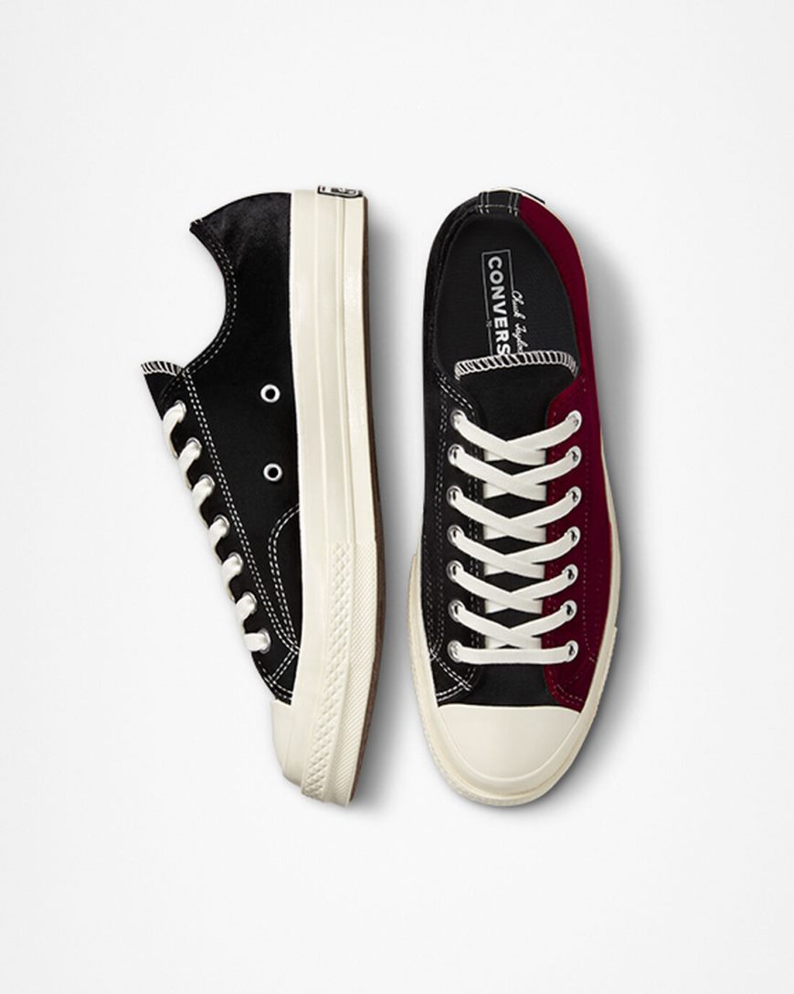 Tenis Converse Chuck 70 Beyond Retro Velvet Cano Baixo Masculino Pretas Vermelhas | PT E053P19